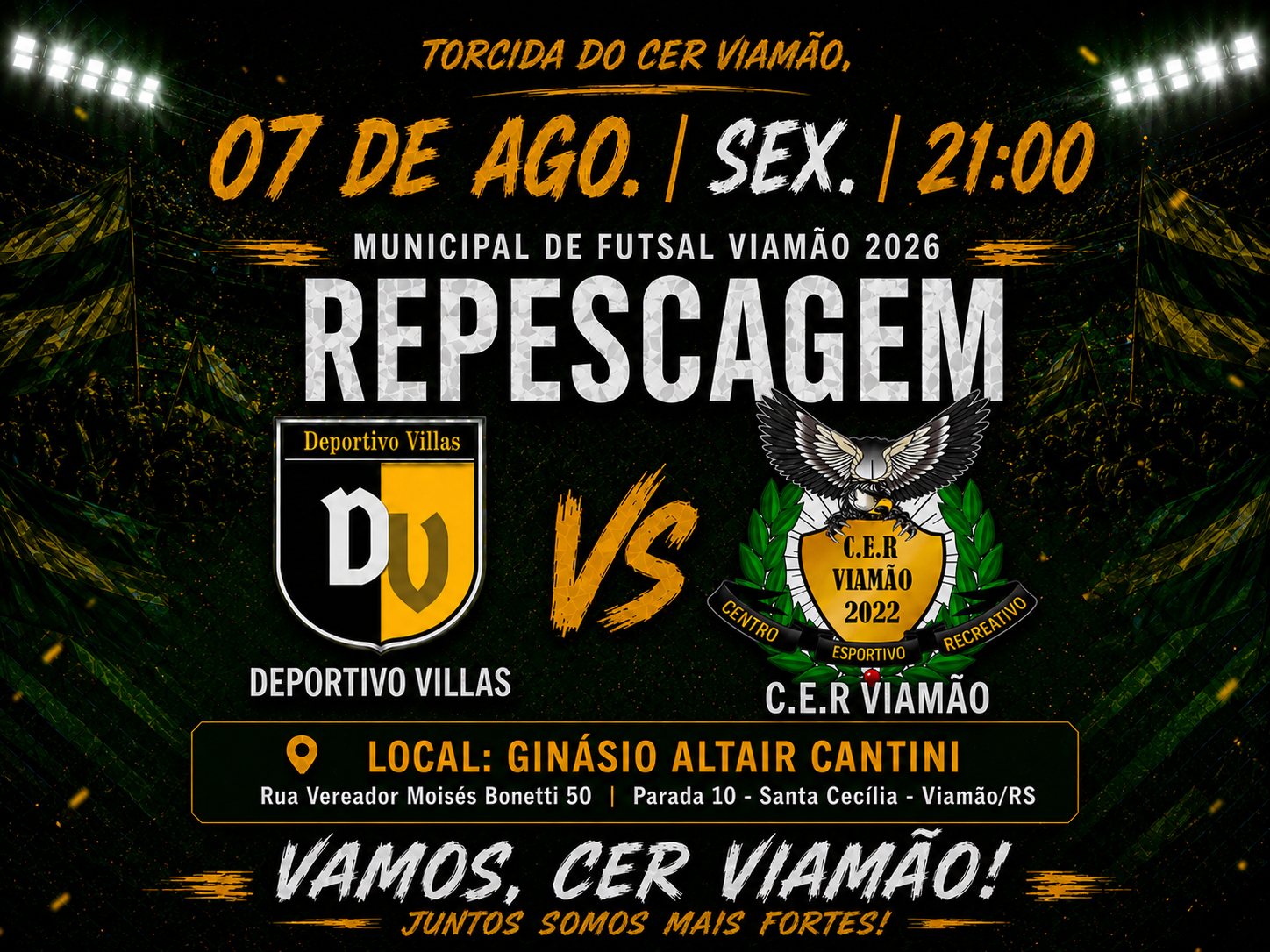 Noite de decisão: CER Viamão busca vaga na próxima fase da Série Prata